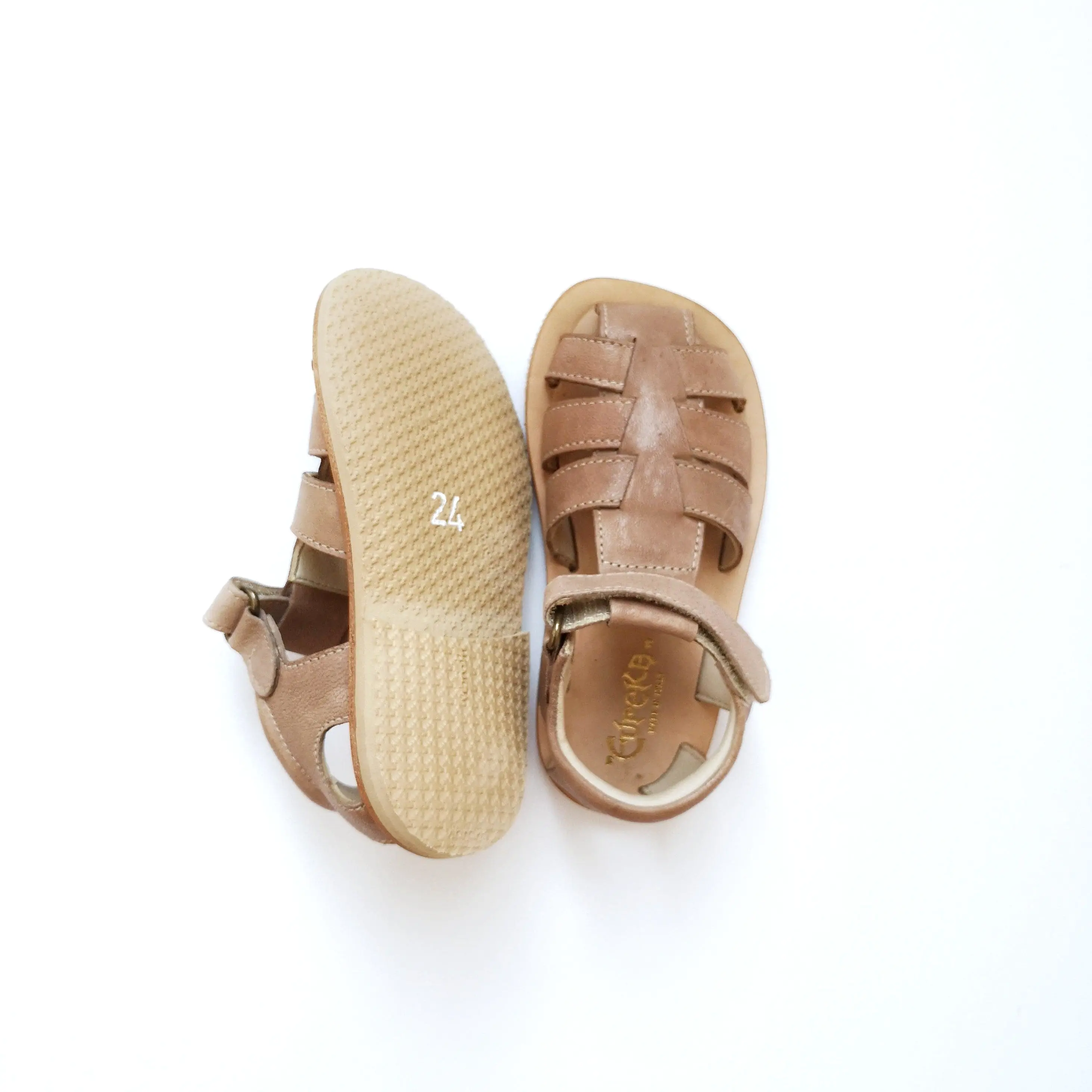 Sandals -Trapper sabbia rubber sole/velcro (in-stock)