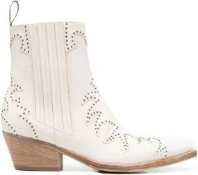 Sartore appliqué-detail ankle boots White