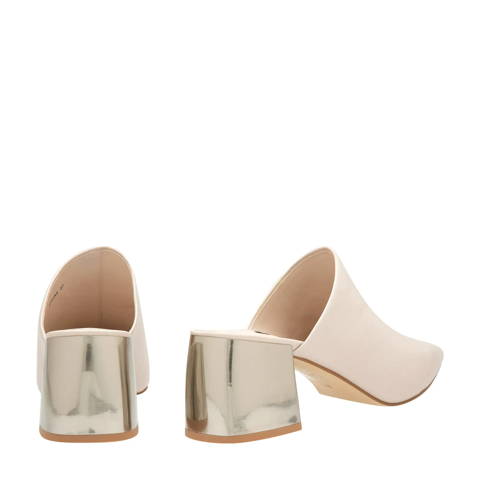 Senso Women's Savina Point Toe Block Heel Shoes - BEIGE