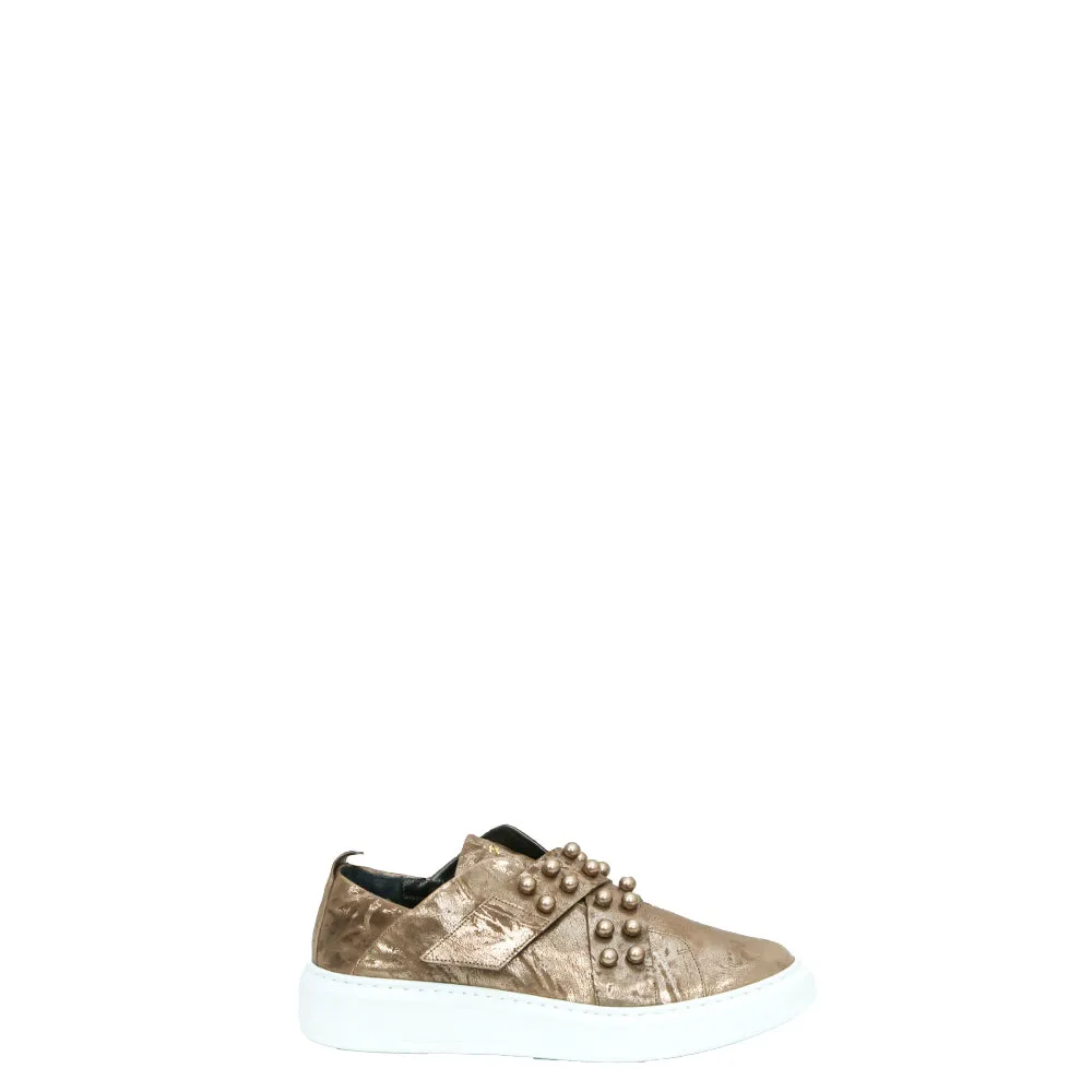 Sneaker Perle Metal Wash Gold