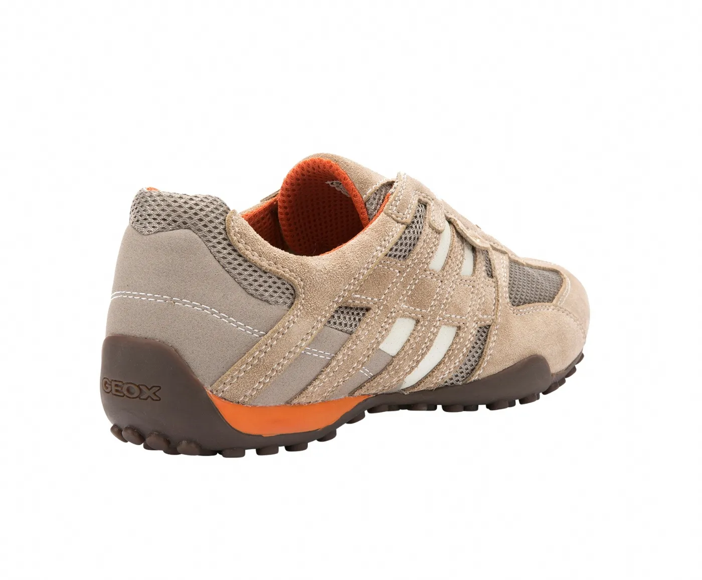 SNEAKERS GEOX UOMO U SNAKE L - SCAM.+MESH  BEIGE/DK ORANGE U4207L 02214 C0845