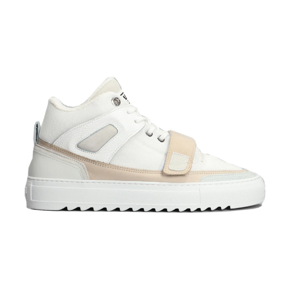 Sneakers Mid in Pelle Bianca