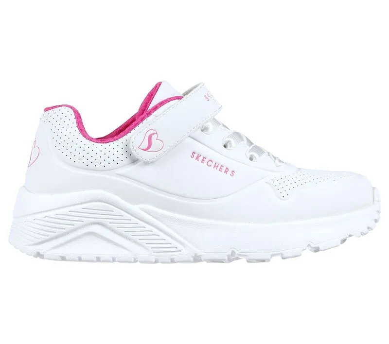 SNEAKERS SKECHERS BAMBINA UNO LITE BIANCO/ROSA FLUO 310451L/WHP