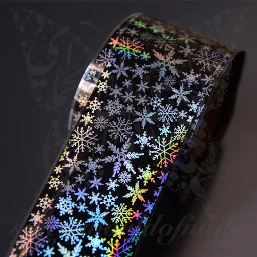 Snowflakes Holographic Transparent Nail Foil Paper Nail Art