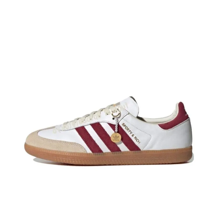 Sporty & Rich x Adidas Samba OG Low ” White Burgundy “ 