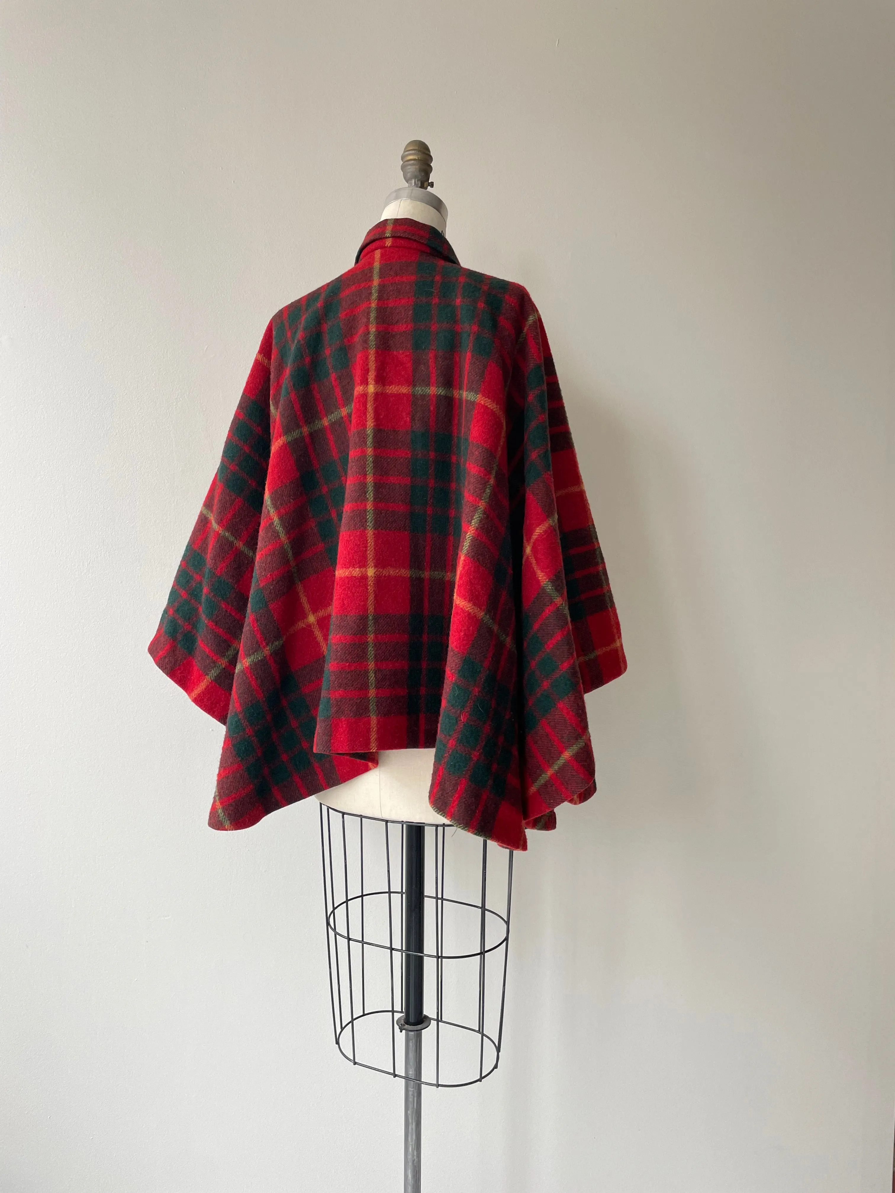 Stewart Tartan Wool Cape | 1950s