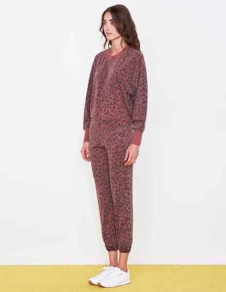 Sundry Leopard Drapey Sweater Pigment Spice