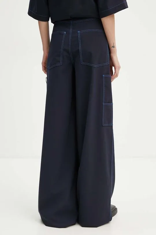 Sunnei wool blend trousers navy blue color RTWWBOT002