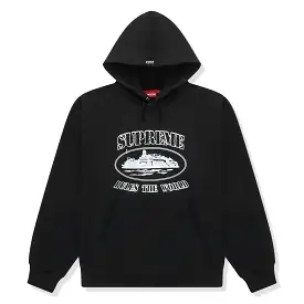 Supreme x Corteiz Rule The World Black Hoodie