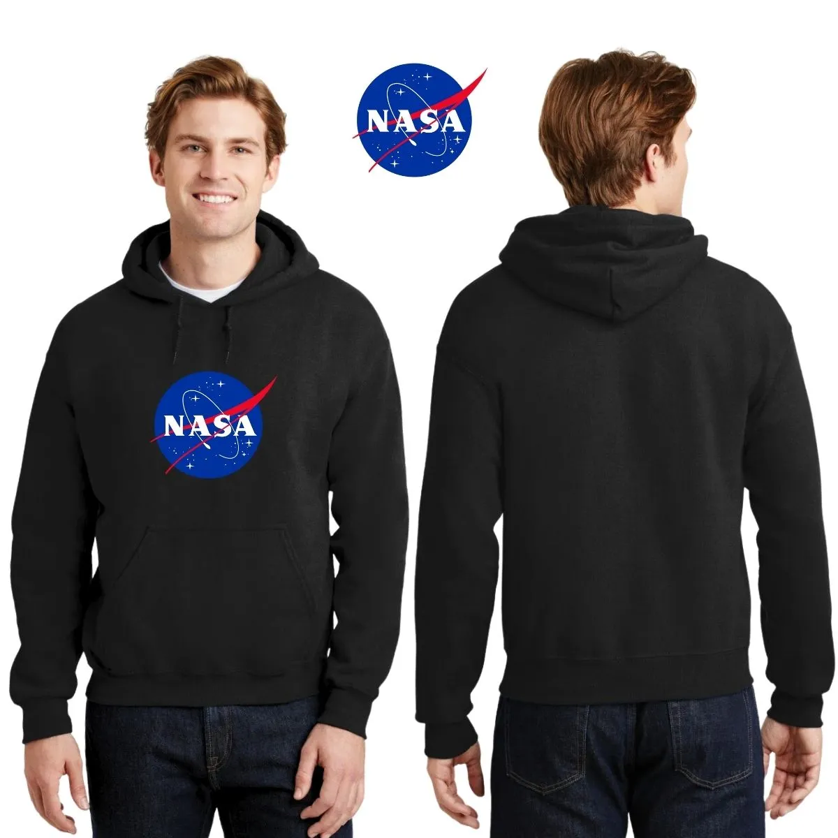 Sweater Suéter Hombre Hoodie Nasa Logo