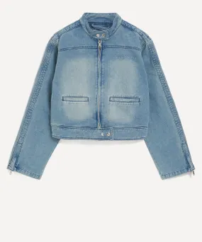 Take a Trip Mini Racer Denim Jacket