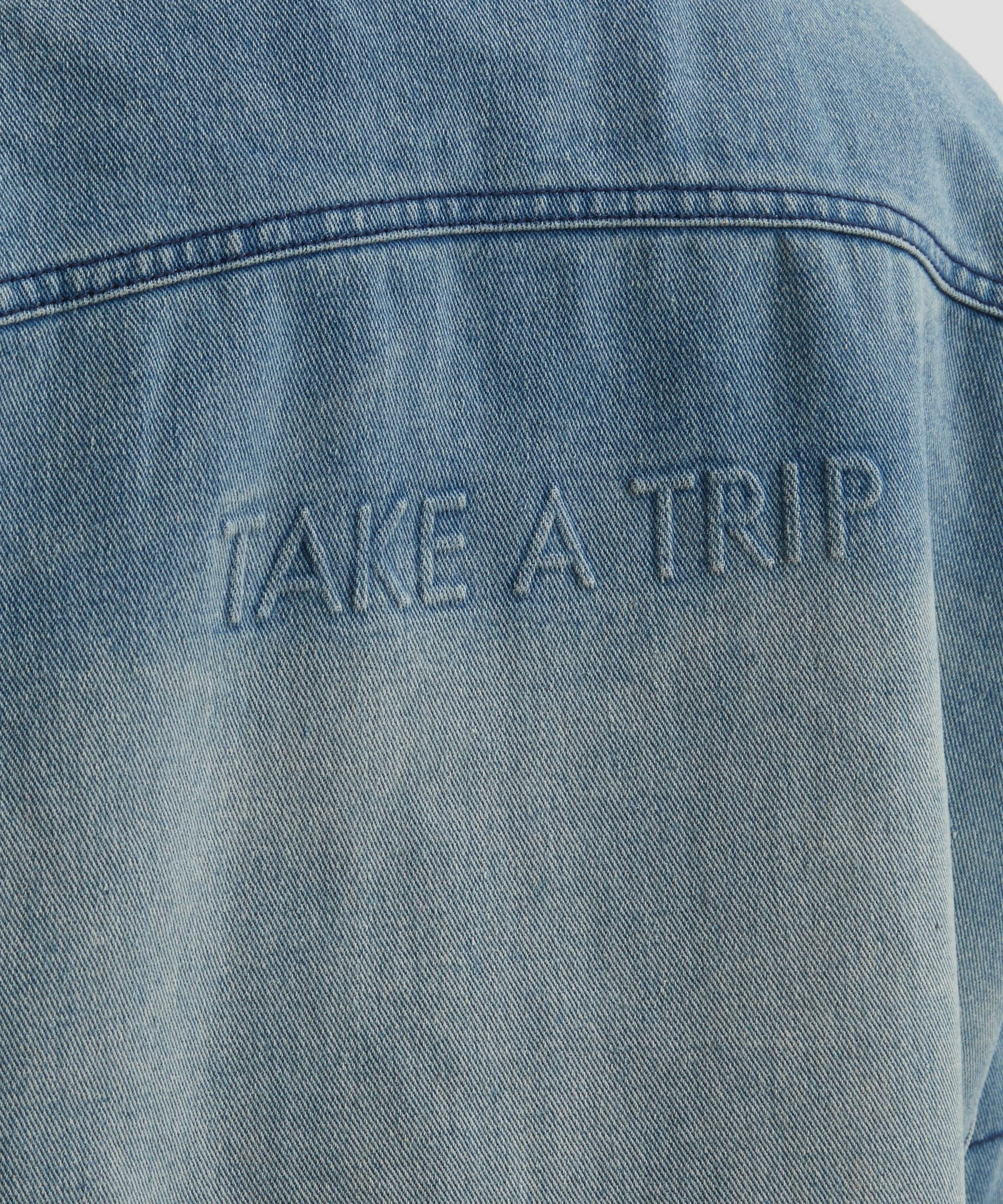 Take a Trip Mini Racer Denim Jacket