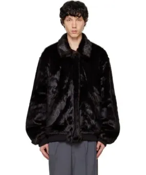 THE FRANKIE SHOP Brown Scott Faux-Fur Bomber Jacket