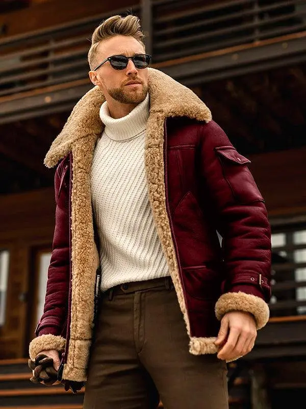 Thick Fur Men Winter Jacket