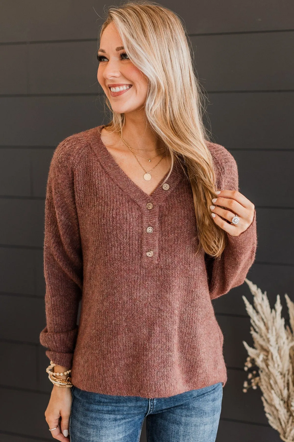 Took My Breath Away Sweater- Maroon