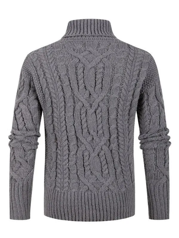 Twist V-Neck Men Pullover Sweater