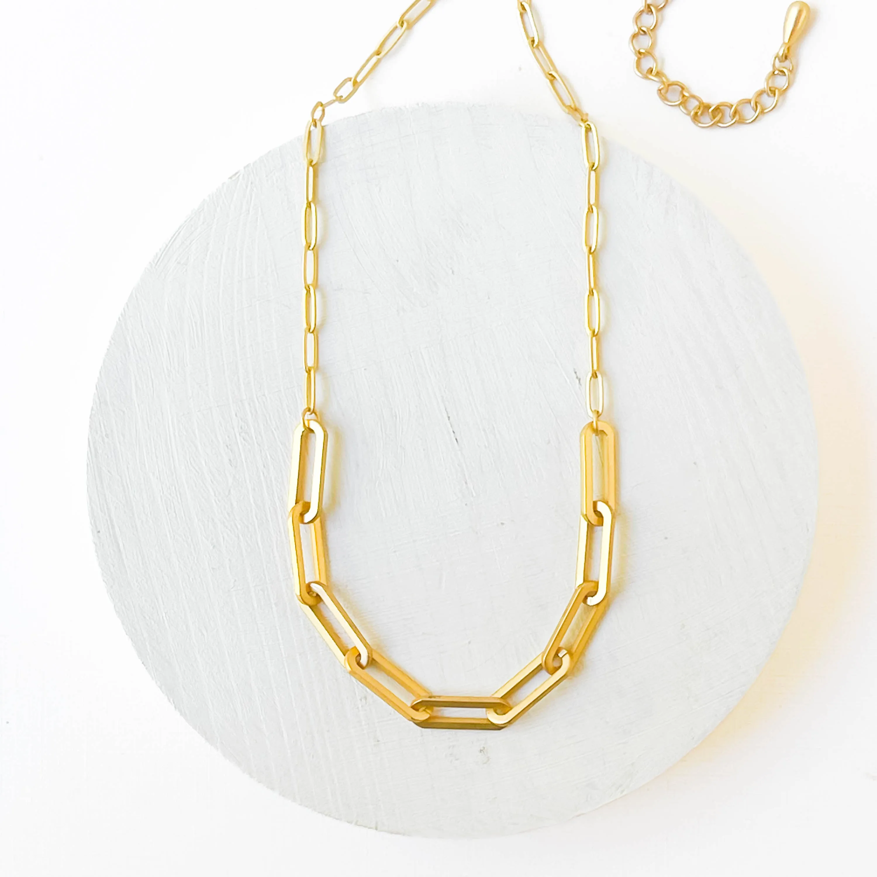 Two Style Mixed Paperclip Necklace