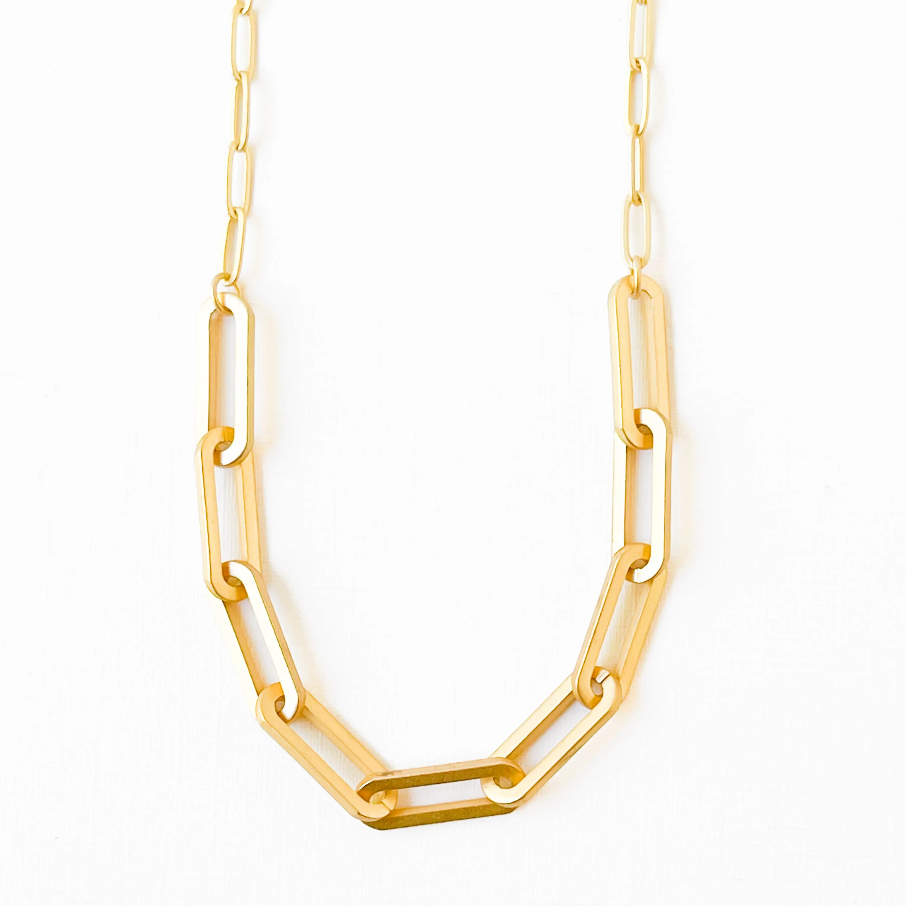 Two Style Mixed Paperclip Necklace