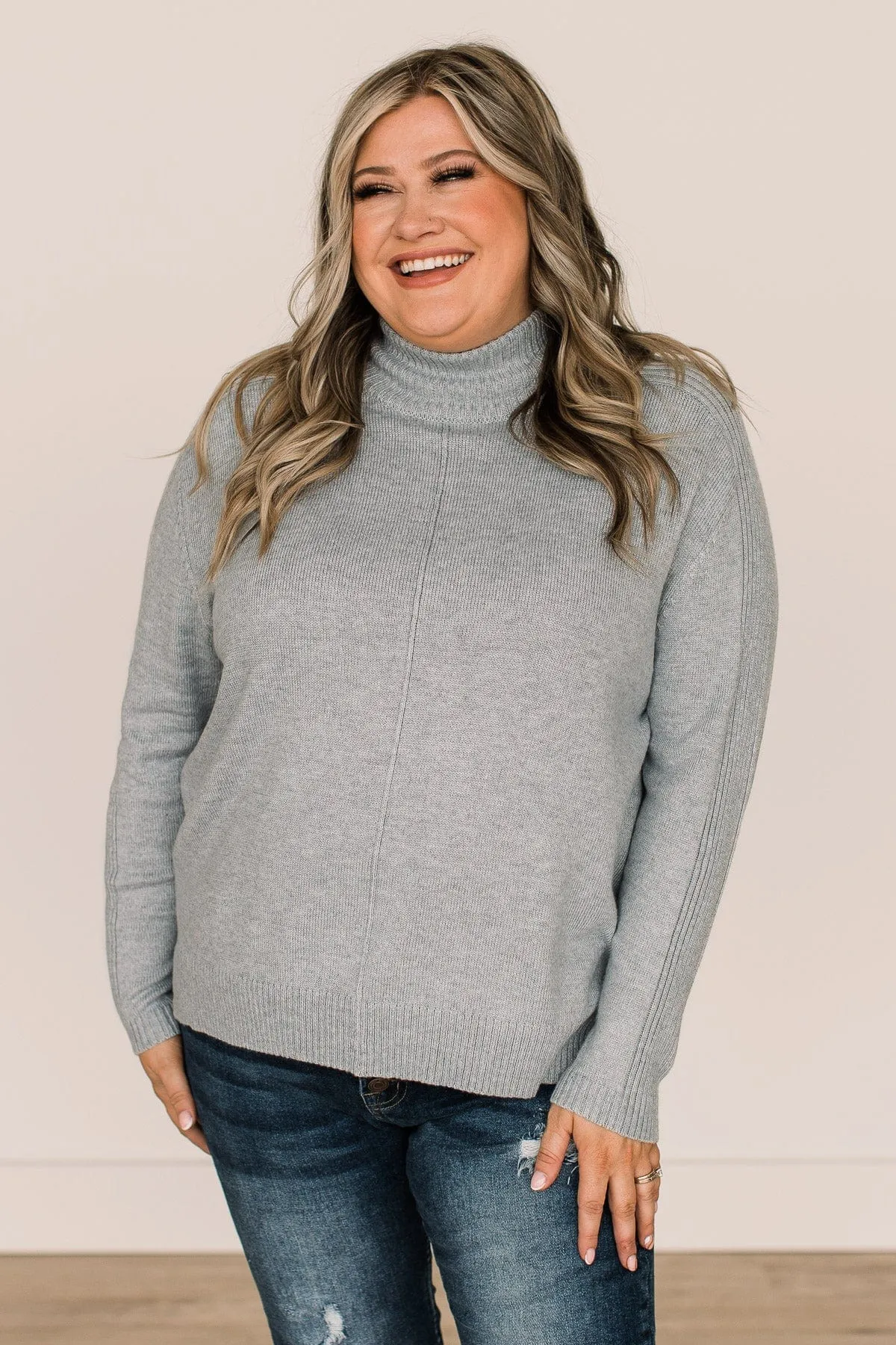 Unforgettable Love Knit Sweater- Heather Grey