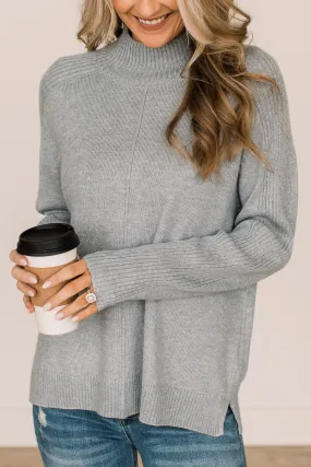 Unforgettable Love Knit Sweater- Heather Grey