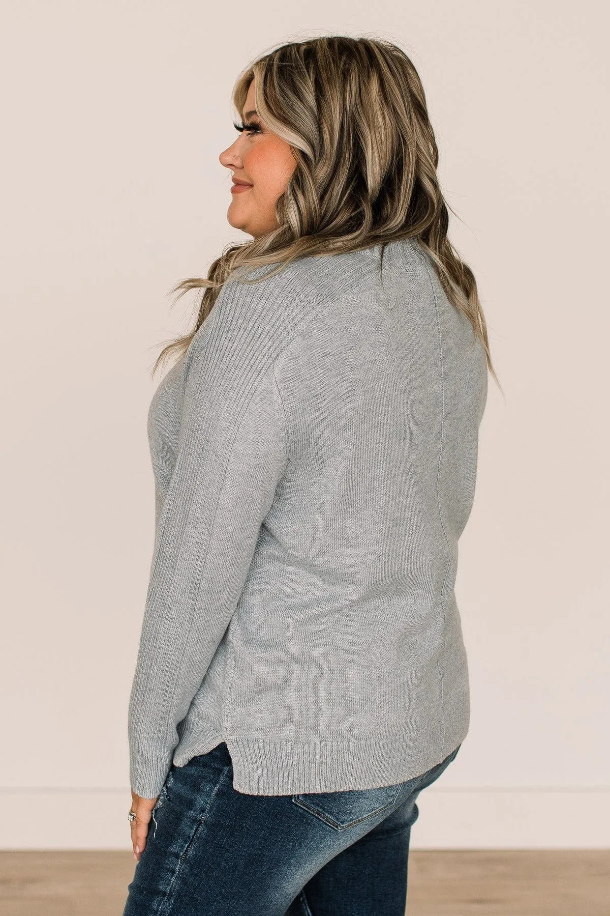 Unforgettable Love Knit Sweater- Heather Grey