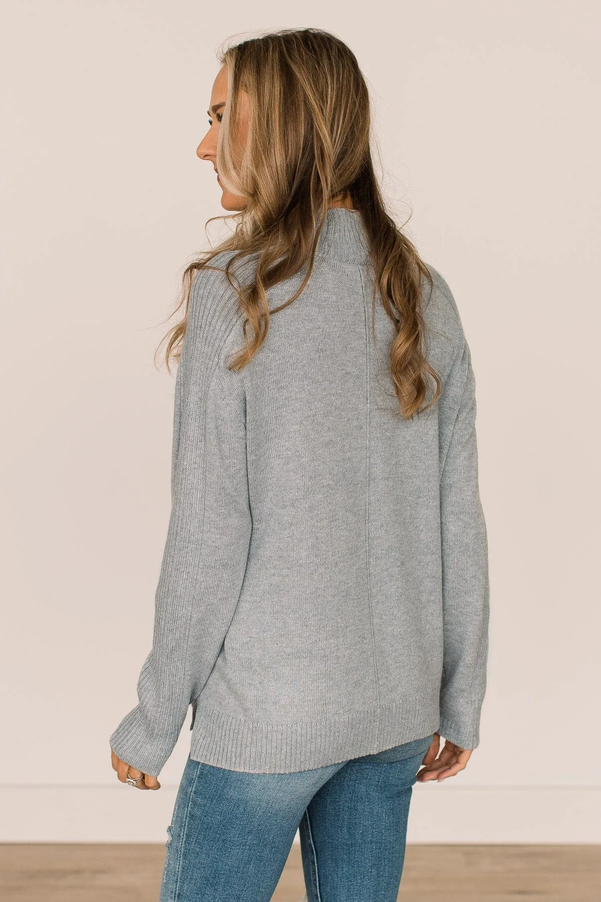 Unforgettable Love Knit Sweater- Heather Grey