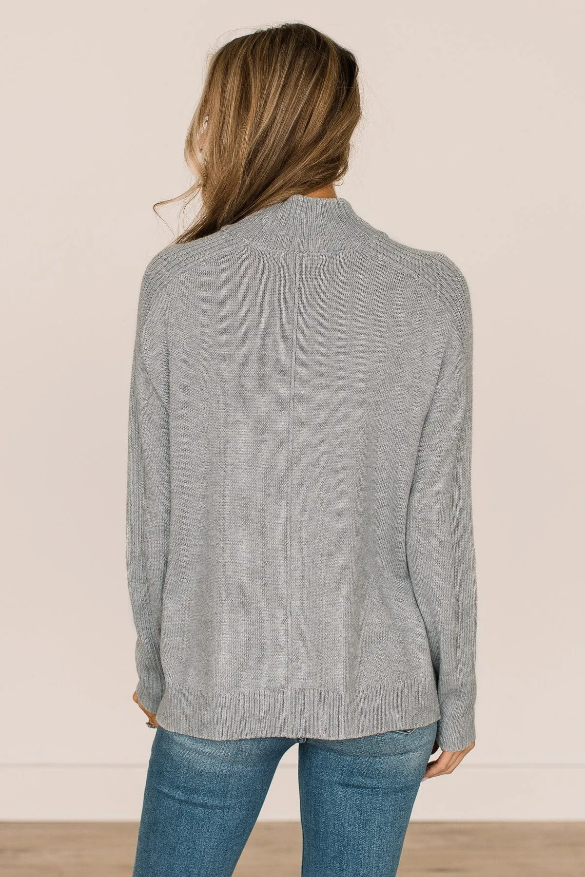 Unforgettable Love Knit Sweater- Heather Grey