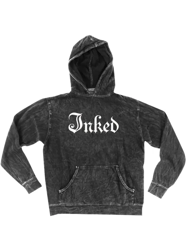 Unisex Inked Logo Mineral Wash Hoodie