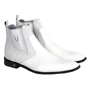 Vestigium Cat Shark Chelsea Boots White