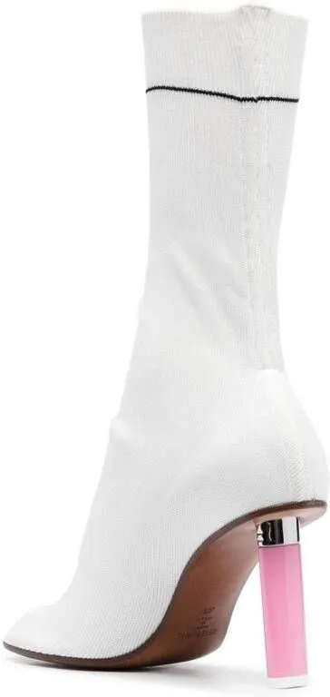 VETEMENTS heeled ankle sock boots White