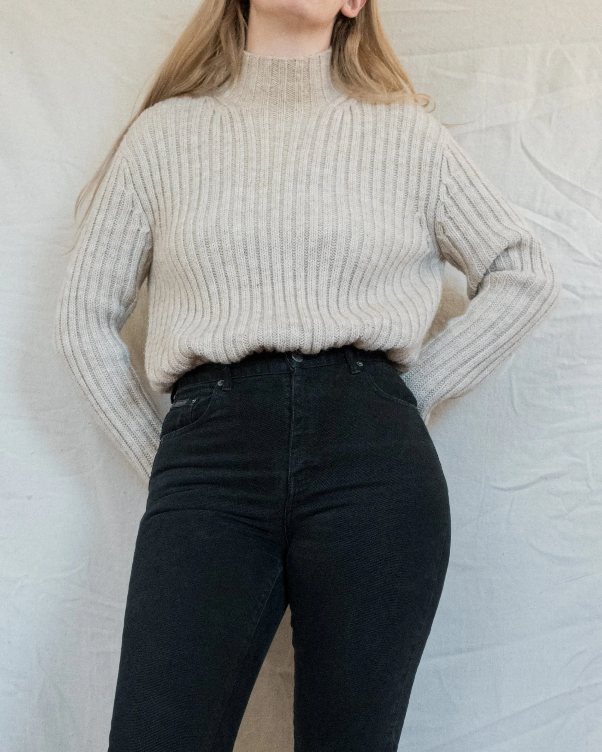 Vintage Rib Knit Reworked Sweater (S)