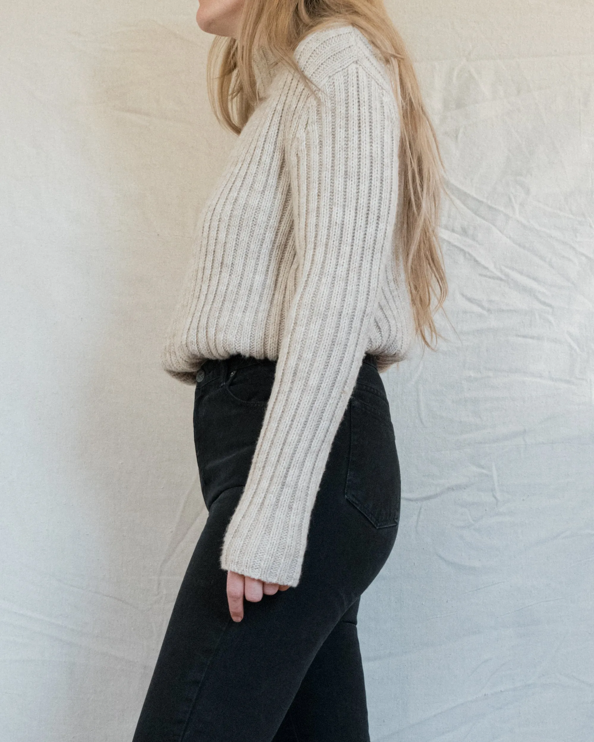 Vintage Rib Knit Reworked Sweater (S)