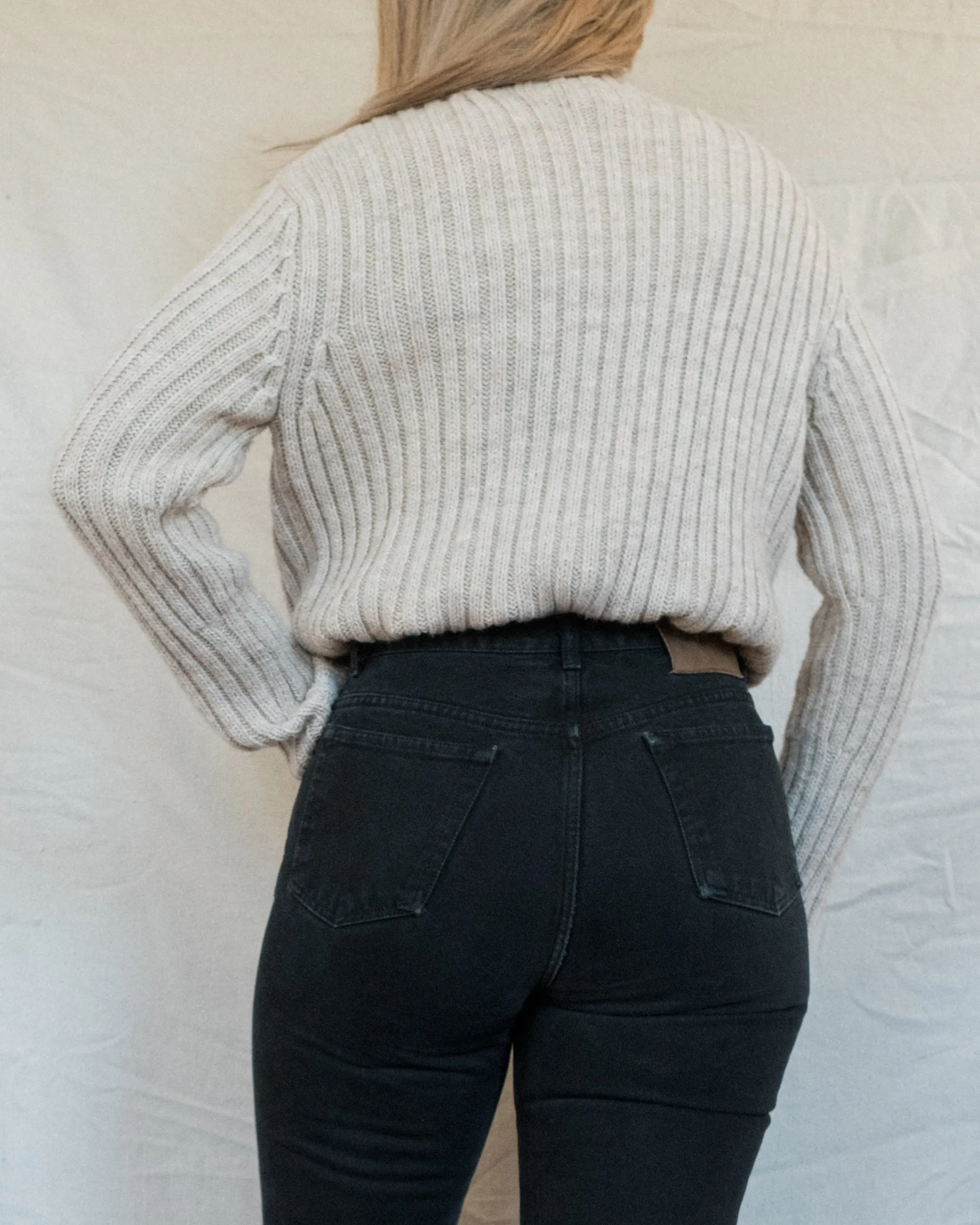 Vintage Rib Knit Reworked Sweater (S)