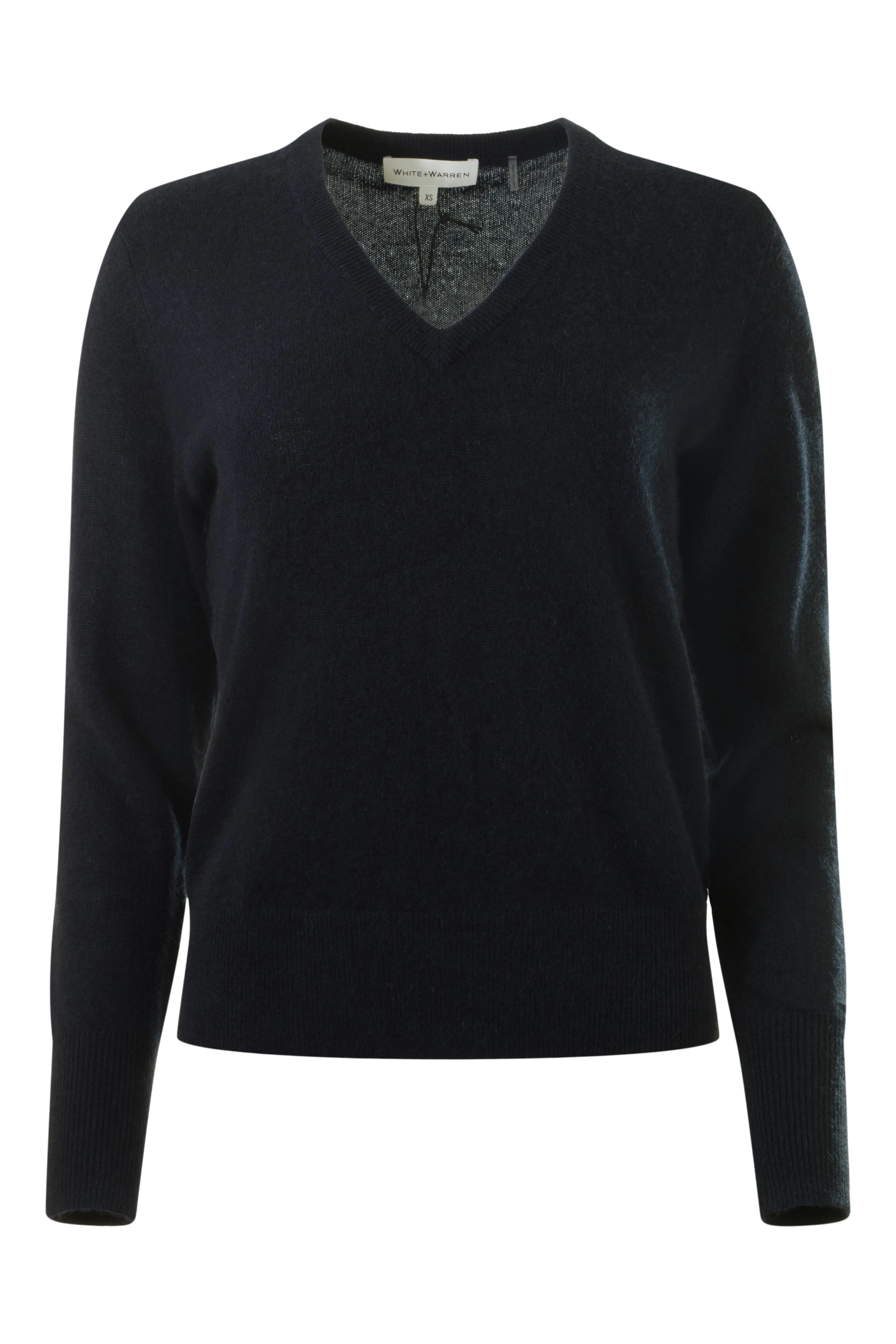 White & Warren Cashmere V-neck Sweater