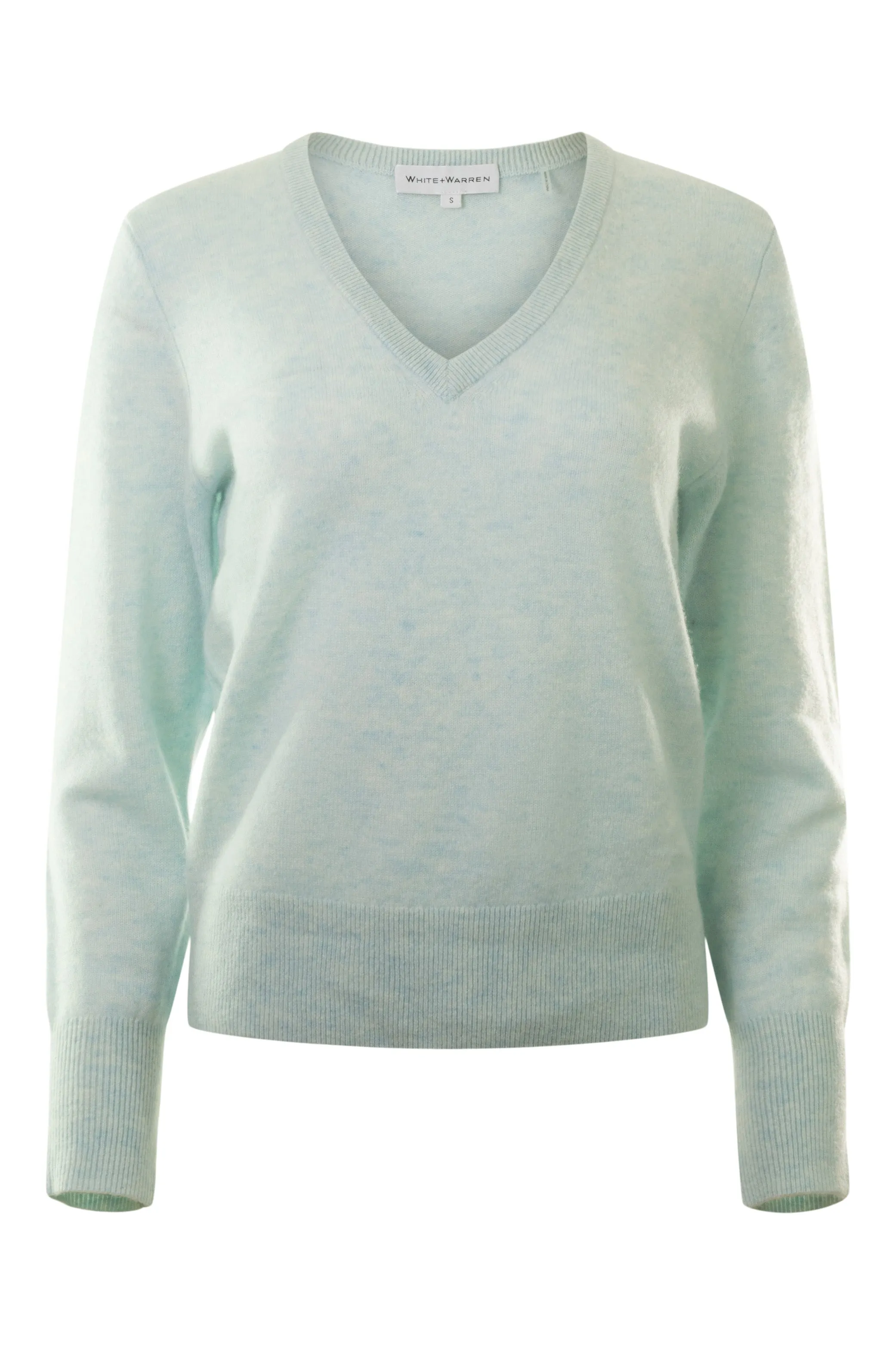 White & Warren Cashmere V-neck Sweater