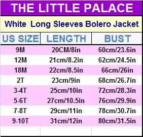 White Long Sleeves Bolero Jacket - Priority Shipping