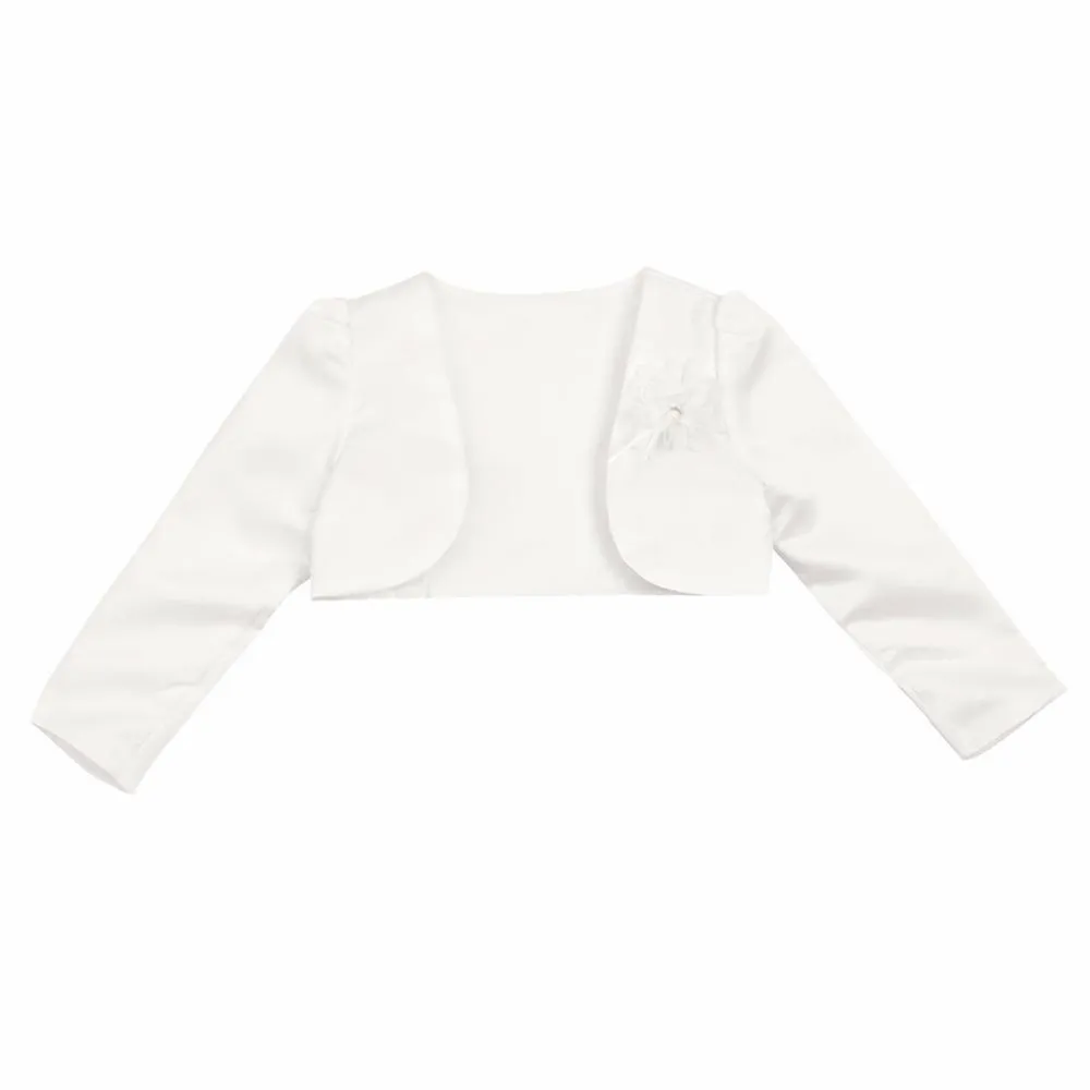 White Long Sleeves Bolero Jacket - Priority Shipping