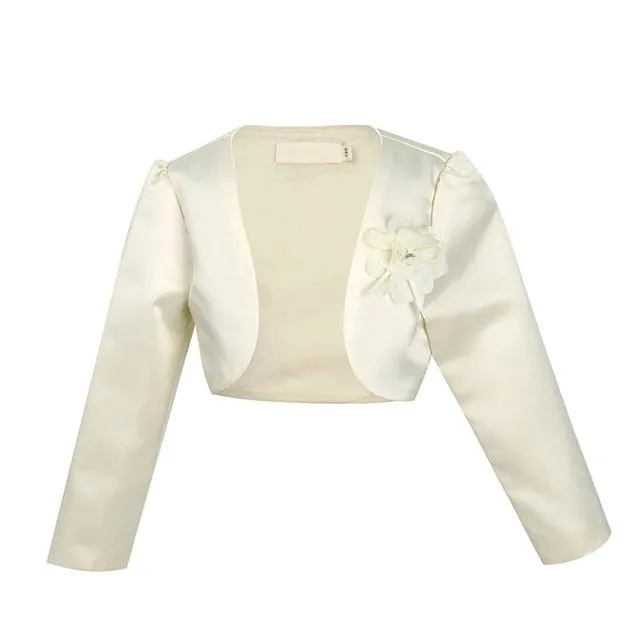 White Long Sleeves Bolero Jacket - Priority Shipping