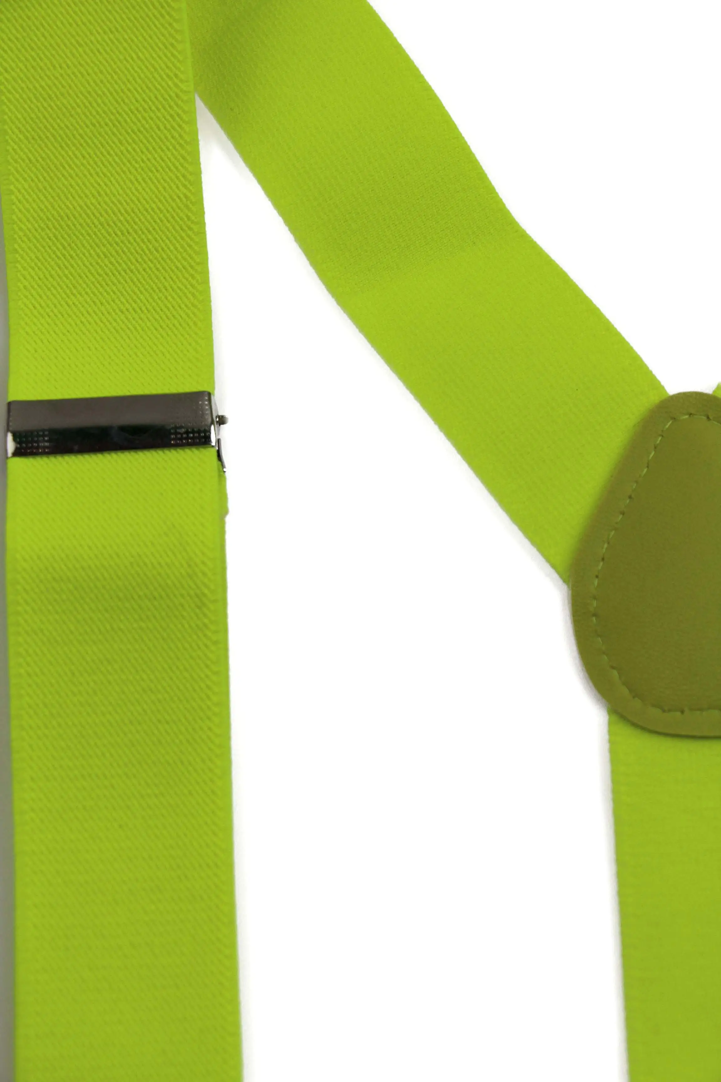 Wide Heavy Duty Adjustable 100cm Fluro Yellow Adult Mens Suspenders