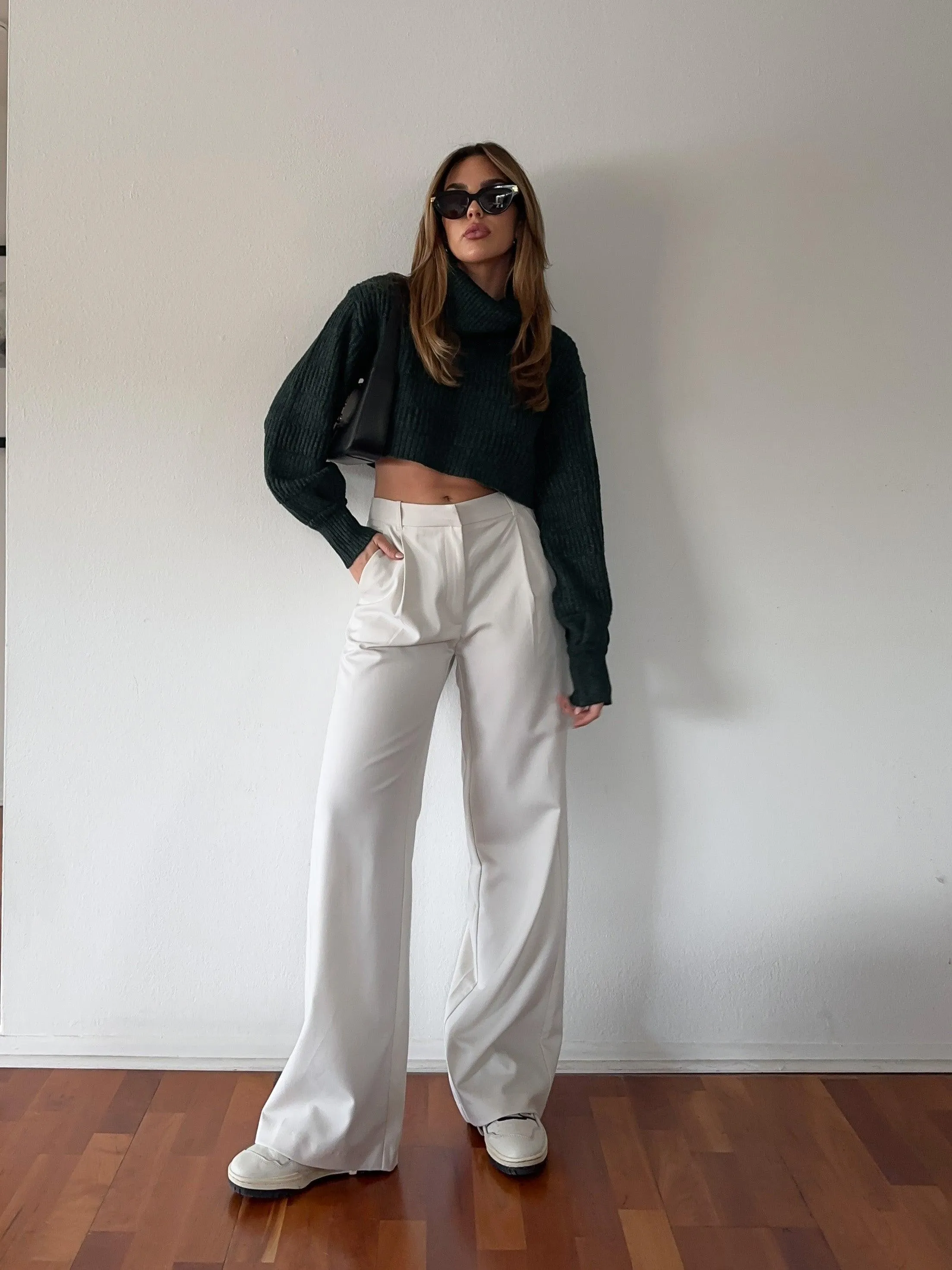 Winter White Crop Sweater - FINAL SALE