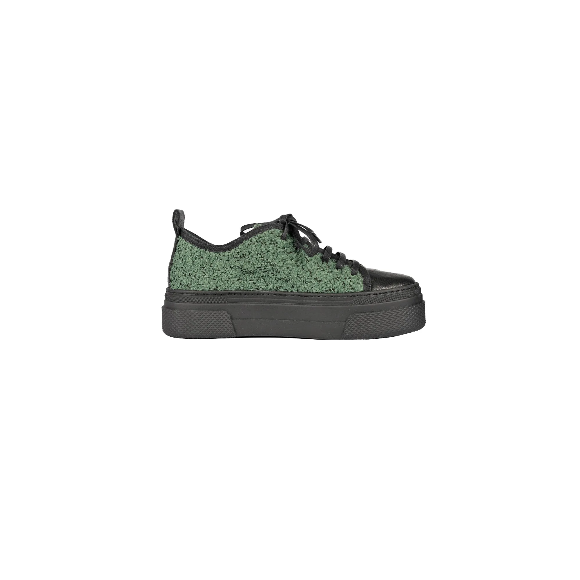 Wool Sneaker Bouclè Dark Green