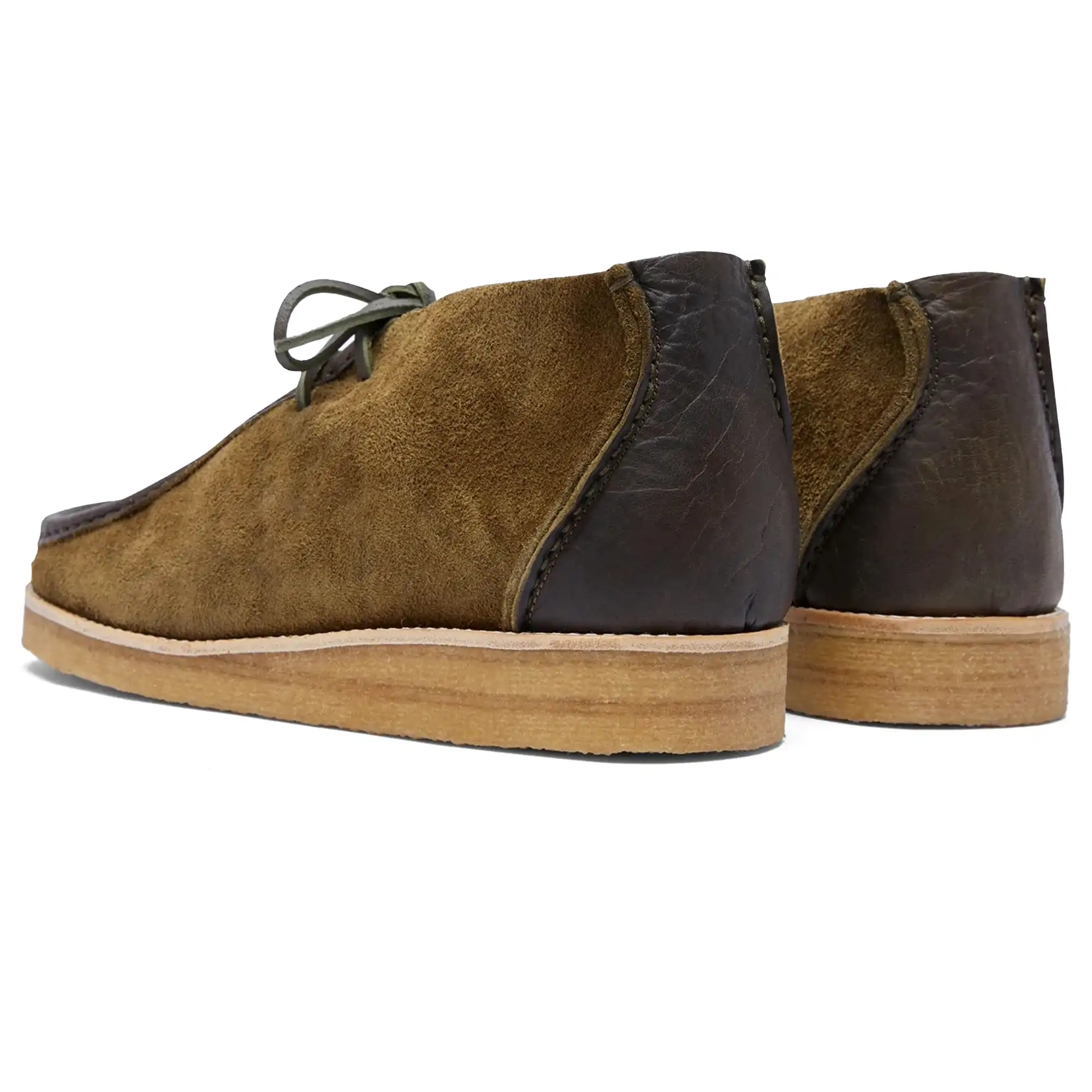 Yogi Torres Tumbled & Reverse Leather Crepe Sole Chukka Boot - Olive